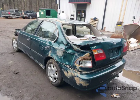 2000 Honda Civic Lx из США, поврежденный, VIN 1HGEJ6678YL055527